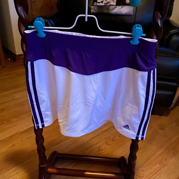 adidas Pants - Adidas White with Purple Tennis Skirt